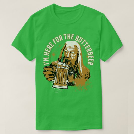 Im Hier voor de Butterbeer Beer Drink Wizard T-shirt (Design voorkant)