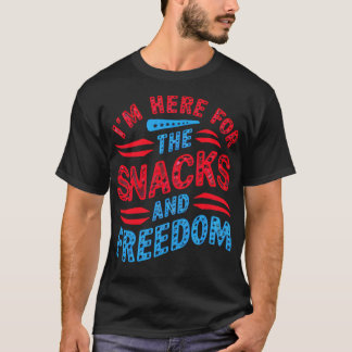 IM hier voor de snacks en vrijheid 1 T-shirt
