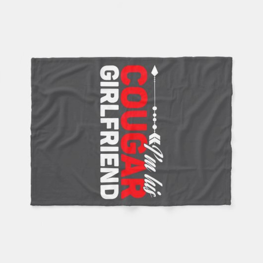 I'm His Cougar Girlfriend Funny Matching Couples Q Fleece Deken (Voorkant (Horizontaal))