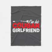 I'm His Cougar Girlfriend Funny Matching Couples Q Fleece Deken (Voorkant)