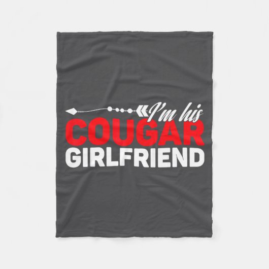 I'm His Cougar Girlfriend Funny Matching Couples Q Fleece Deken (Voorkant)