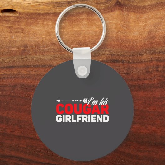 I'm His Cougar Girlfriend Funny Matching Couples Q Sleutelhanger (Voorkant)