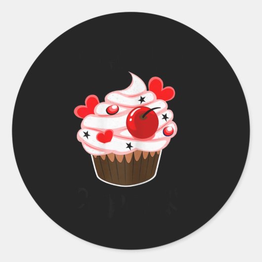 I'm His Cupcake I'm Her Studmuffin Valentine Match Ronde Sticker (Voorkant)