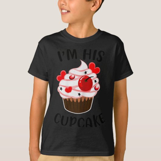 I'm His Cupcake I'm Her Studmuffin Valentine Match T-shirt (Voorkant)