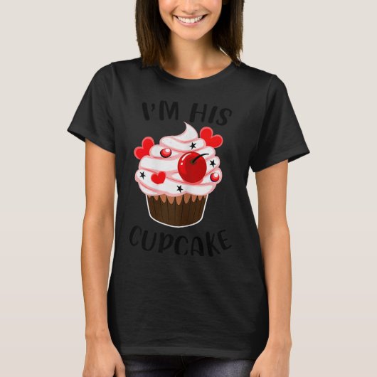 I'm His Cupcake I'm Her Studmuffin Valentine Match T-shirt (Voorkant)