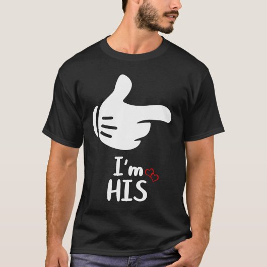 I'm His He's Mine Pair Couple  LGBTQ T-shirt (Voorkant)