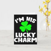 I'm His Lucky Charm Funny Couples St Patrick's Day Kaart (Gele Bloem)