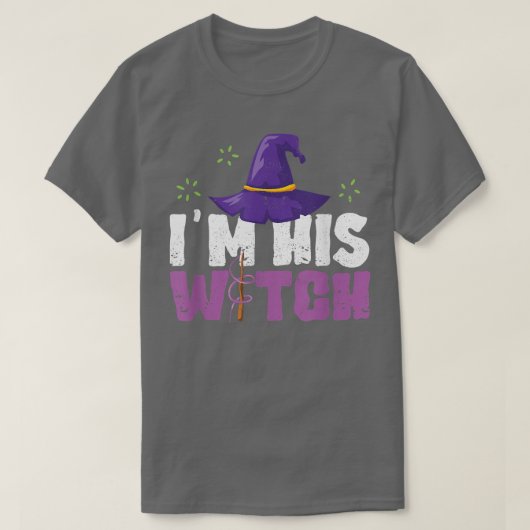 Im His Witch Matching Halloween Couples Funny Part T-shirt (Design voorkant)