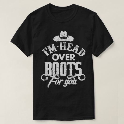 IM hoofd over laarzen voor u zuidelijk T-shirt (Design voorkant)