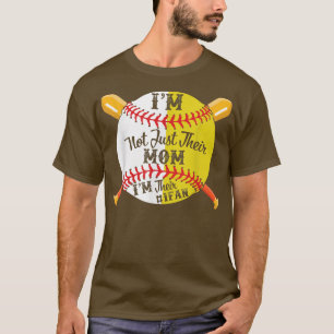 Im hun nummer 1 Fan Softball Baseball mama 124 T-shirt