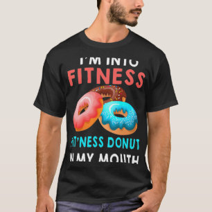 IM in fitness donut in mijn mond grappig T-shirt