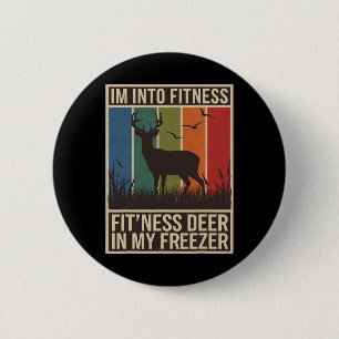 IM In Fitness Fit Ness Deer Vriezer Mannen Vrouwen Ronde Button 5,7 Cm