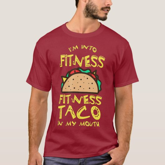 Im In Fitness Grappige Taco Junk Food Gym T-shirt (Voorkant)