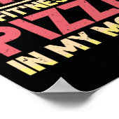 Im in fitness pizza in mijn mond grappige training poster (Hoek)