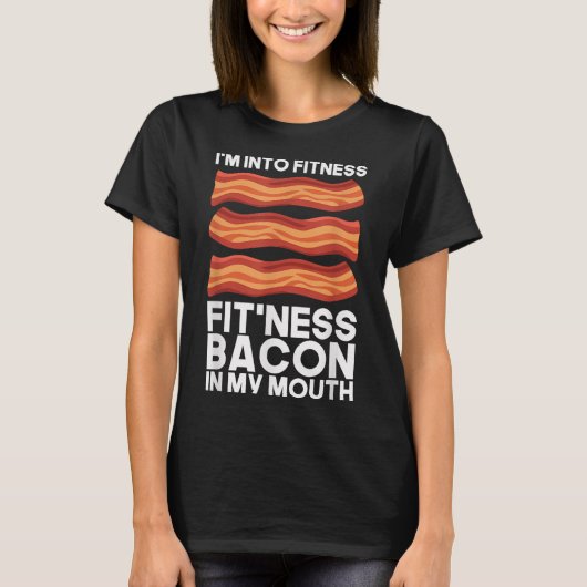 Im in fitness spek in mijn mond t Shirt bbq vlees (Voorkant)