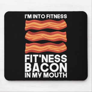 Im in fitness spek in mijn mond t Shirt bbq vlees Muismat