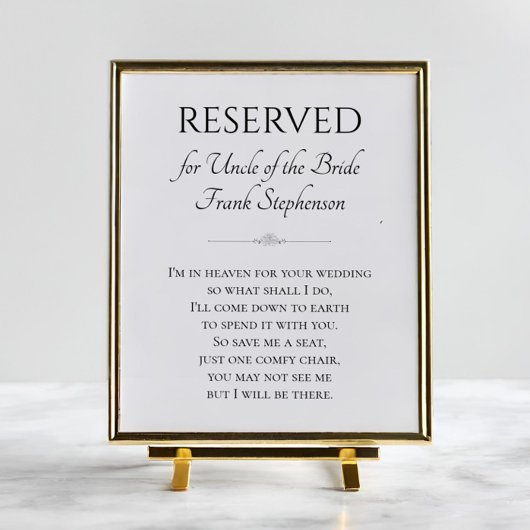 I'm In Heaven For Wedding Uncle of Bride Memorial Poster