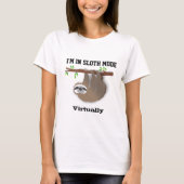 "I'm in Luiaard Mode Virtueel" Luiaard op Tree Bra T-shirt (Voorkant)
