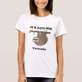 "I'm in Luiaard Mode Virtueel" Luiaard op Tree Bra T-shirt