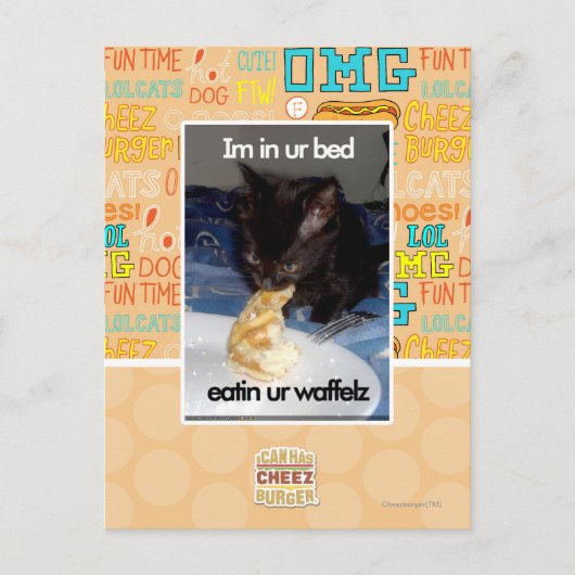 Im in ons bed briefkaart (Voorkant)