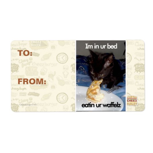 Im in ons bed etiket (Voorkant)