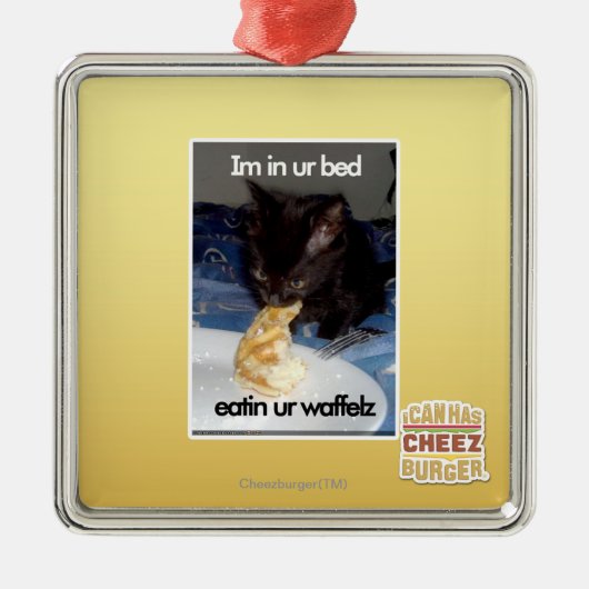 Im in ons bed metalen ornament (Voorkant)