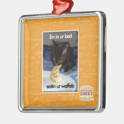 Im in ons bed metalen ornament (Links)