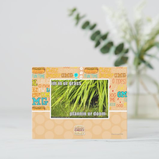 im in ons gras briefkaart (Staand voorkant)