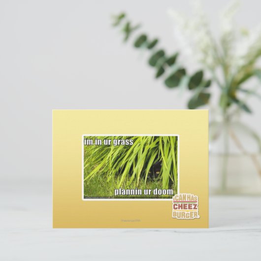 im in ons gras briefkaart (Staand voorkant)