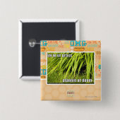 im in ons gras vierkante button 5,1 cm (Voorkant /achterkant)