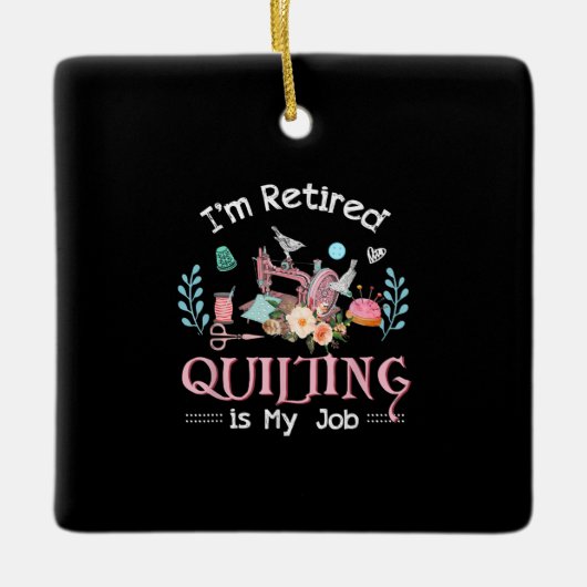 Im In ruste kantelen is mijn baan Keramisch Ornament (Voorkant)