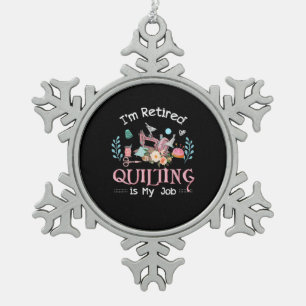 Im In ruste kantelen is mijn baan Tin Sneeuwvlok Ornament