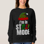 I'm in StELF mode Cute Christmas Elf Hat Elf Chris Trui (Voorkant)