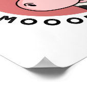 I'm In The Moood For Love Funny Cow Pun Poster (Hoek)