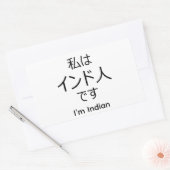 I'm Indian in Japanese sticker (Envelop)