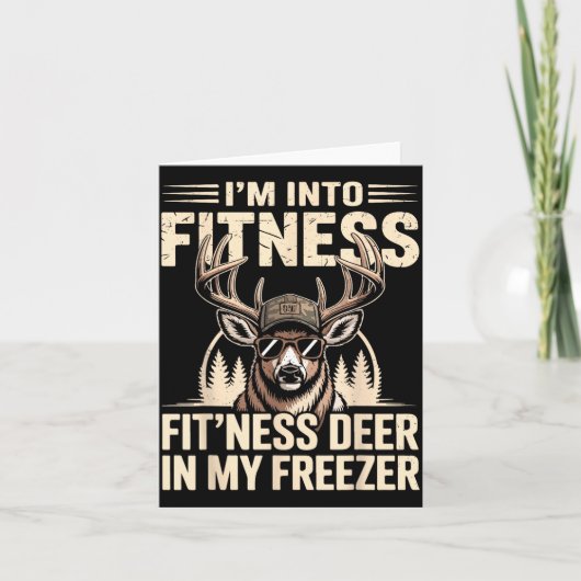 Im Into Fitness Fit'ness My Deer Zer Funny Hunting Kaart (Voorkant)