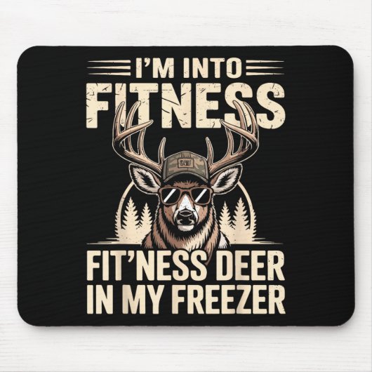 Im Into Fitness Fit'ness My Deer Zer Funny Hunting Muismat (Voorkant)
