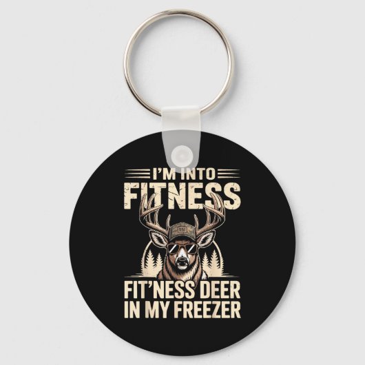 Im Into Fitness Fit'ness My Deer Zer Funny Hunting Sleutelhanger (Voorkant)