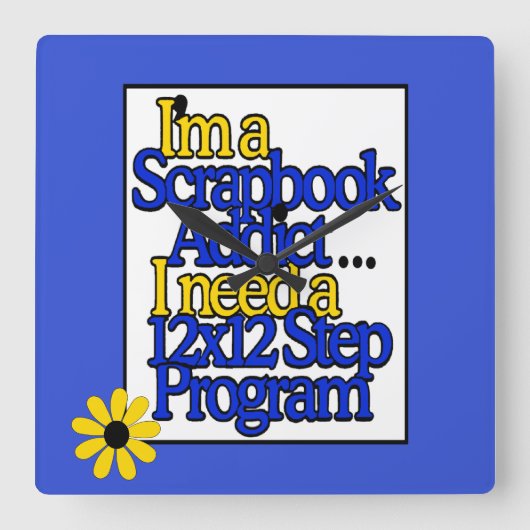 Im is bedoeld voor scrapbooking vierkante klok (Voorkant)