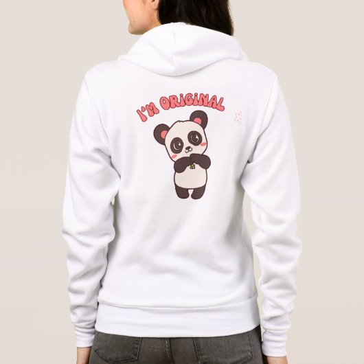 Im is niet perfect in Panda Cute Aesthetics Hoodie (Achterkant)
