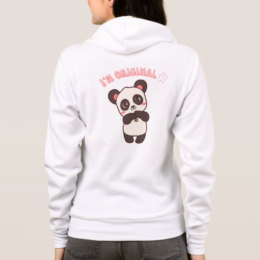 Im is niet perfect in Panda Cute Aesthetics Hoodie (Achterkant)
