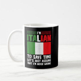 im Itialian im vergist zich nooit Italiaanse vlag Koffiemok