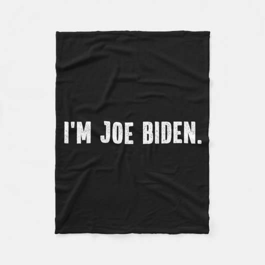 I'm Joe Biden Funny Instant Lazy Halloween Costume Fleece Deken (Voorkant)