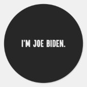 I'm Joe Biden Funny Instant Lazy Halloween Costume Ronde Sticker (Voorkant)