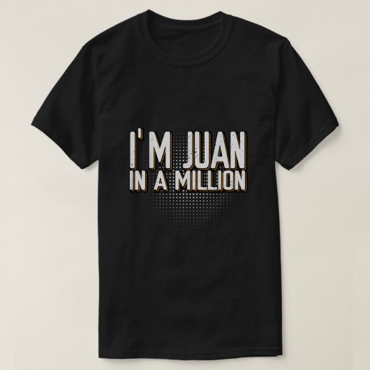 Im Juan in a Million Spain Name Pun Funny Cinco T-shirt (Design voorkant)
