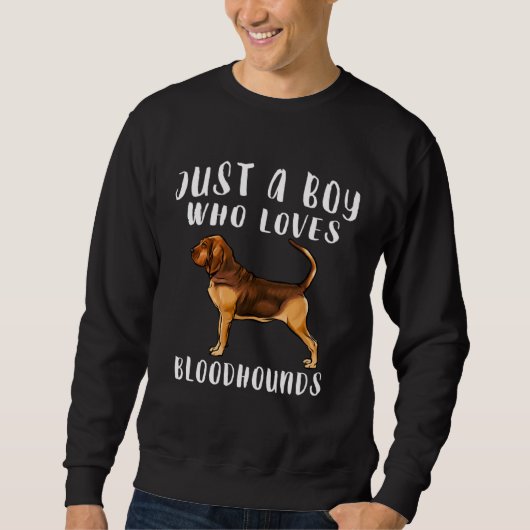 Im Just A Boy Who Loves Bloodhounds Dog Trui (Voorkant)