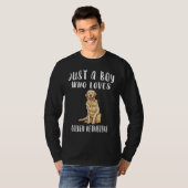 Im Just A Boy Who Loves Retrievers Dog T-shirt (Voorkant volledig)