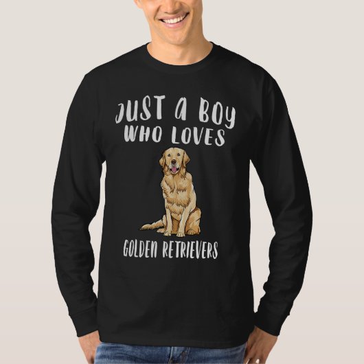 Im Just A Boy Who Loves Retrievers Dog T-shirt (Voorkant)