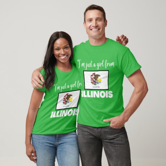 Im just a girl from Illinois State pride design fo T-shirt (Unisex)
