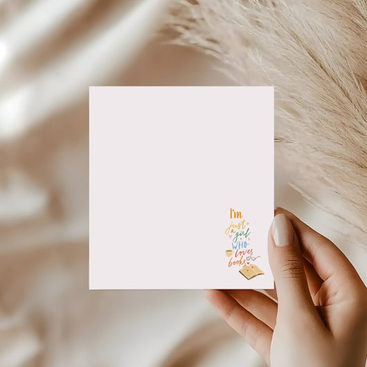 I'm just a girl who loves books notitieblok